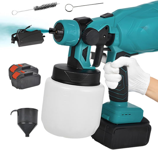 Battery Powered Paint Sprayer System, 48V Wall Paint Sprayer, 3 Spray Patterns, Electric Paint Gun, Wall Paint, Fence Sprayer