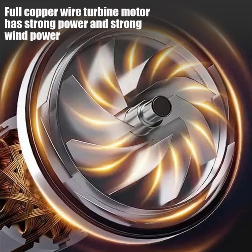 Jet Dry Mini Blower Turbo Jet Fan with 21V 2PCS Large Capacity Battery Lightweight Body Turbine Motor Strong Power Speed Clear the Fallen Leaves and Dust at Home