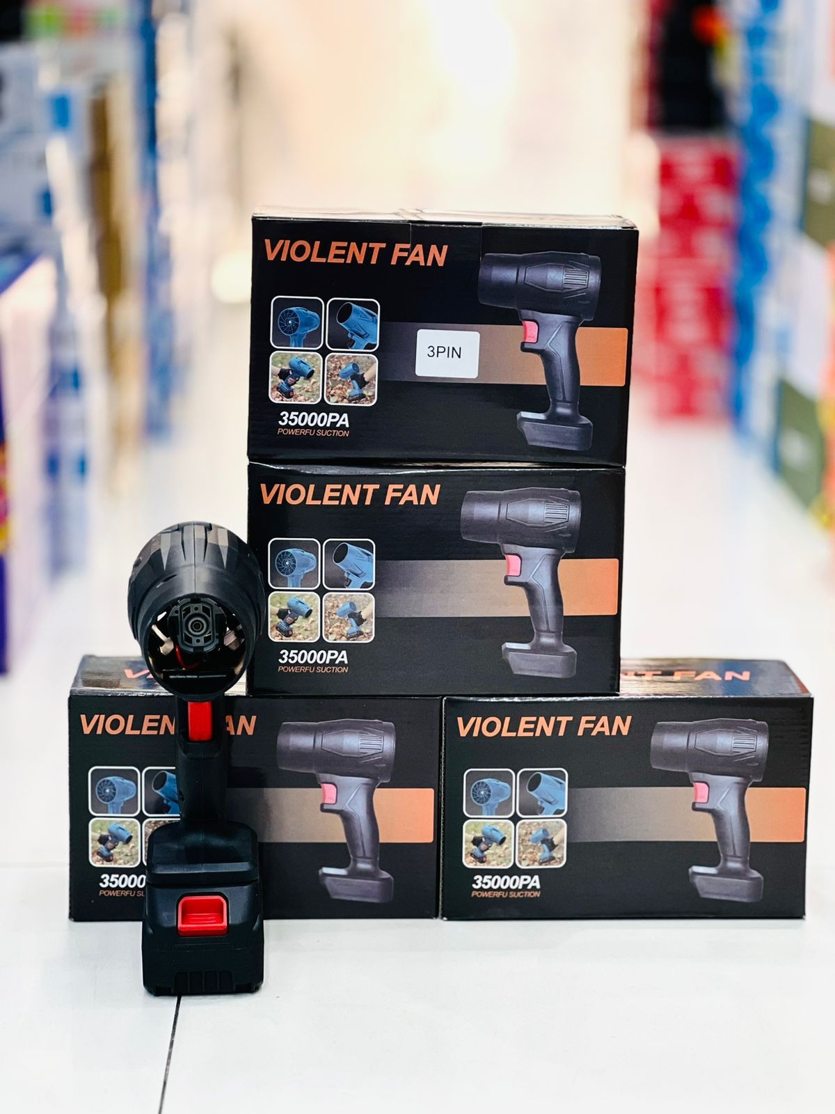 Jet Dry Mini Blower Turbo Jet Fan with 21V 2PCS Large Capacity Battery Lightweight Body Turbine Motor Strong Power Speed Clear the Fallen Leaves and Dust at Home